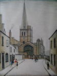 ls lowry Burford church print