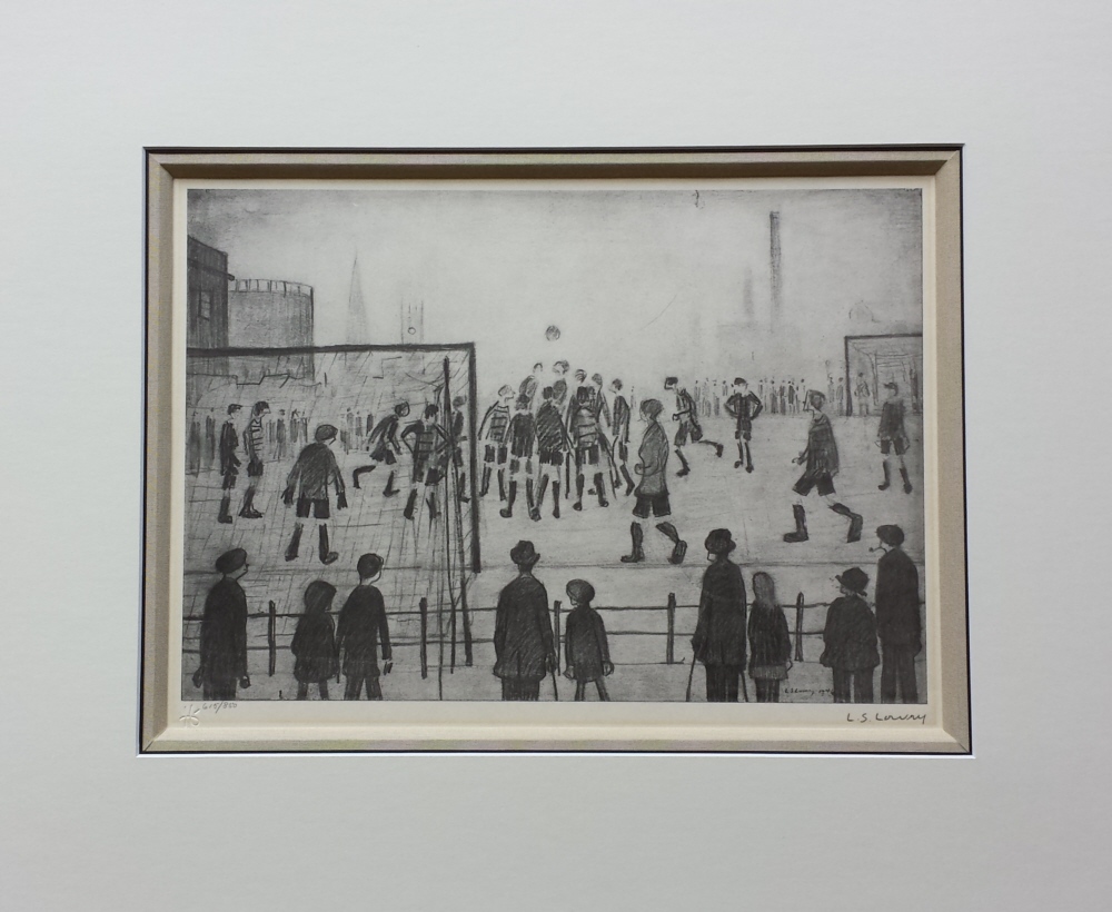 lowry football match print